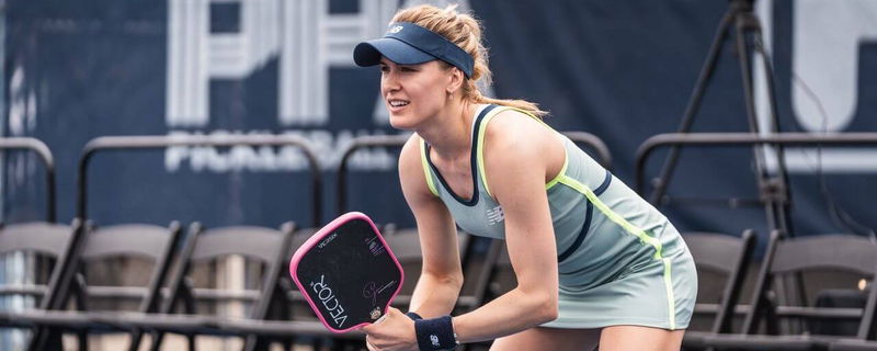 Genie Bouchard playing pickleball