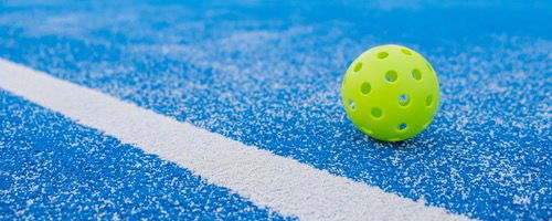 Pickleball landing out.