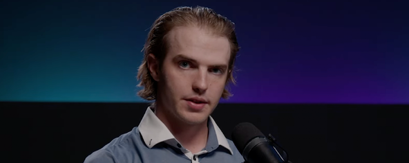 Troy Terry appearing on a talk show.