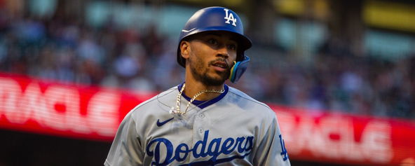 Mookie Betts during a game.