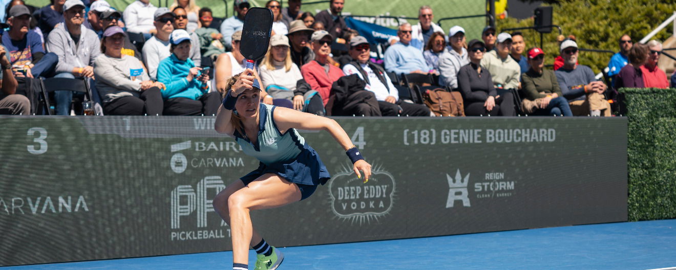 Genie Bouchard competing at the Fanatics Sportsbook North Carolina Cup.