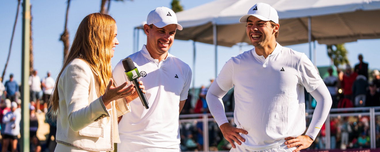 Pickleballtv's Michelle McMahon speaks with Collin and Ben Johns after winning gold in men's doubles.