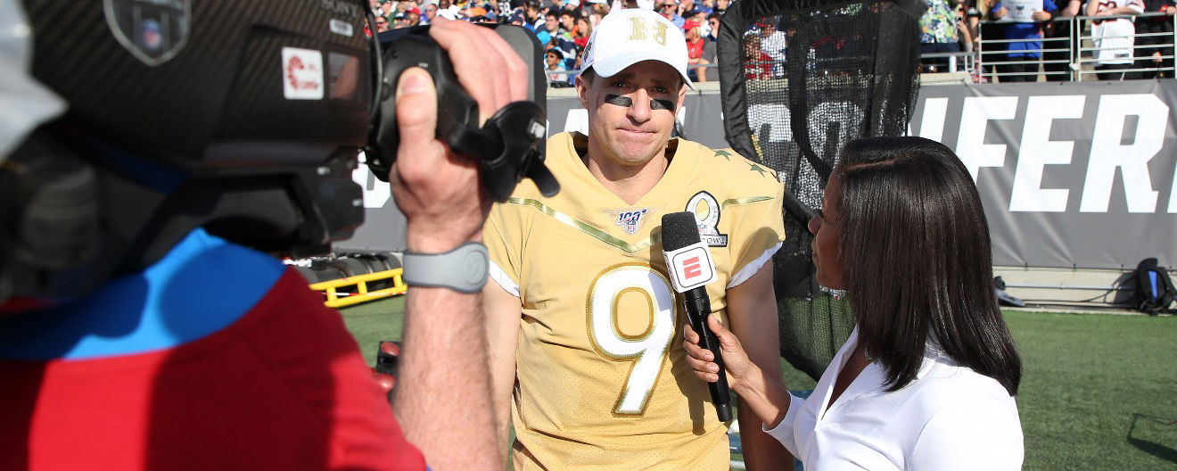 Drew Brees during the Pro Bowl at Camping World Stadium in Orlando, Fla.