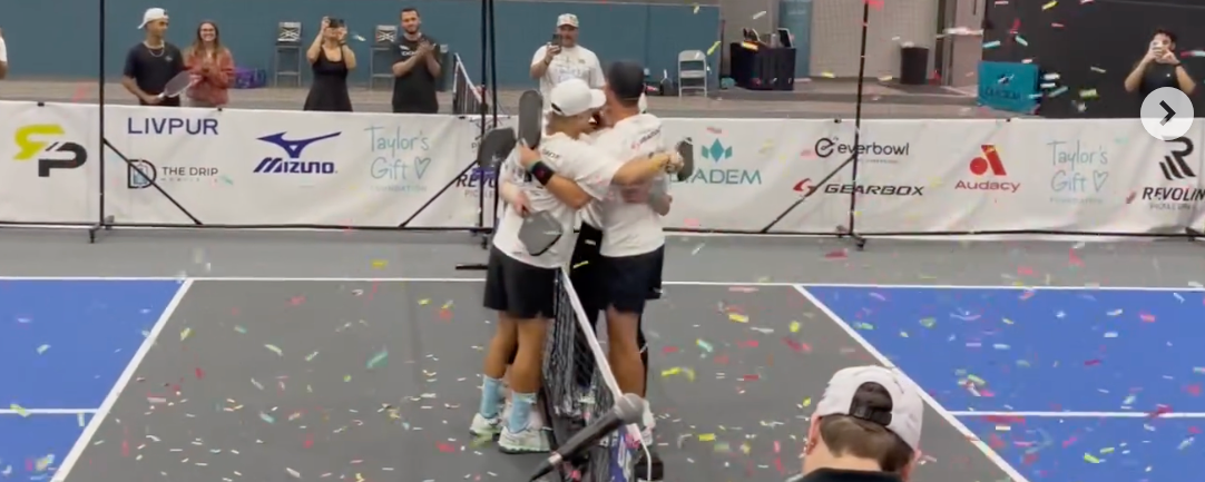 The Pickle Breakers celebrate their world record.