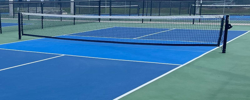 Blue pickleball court.