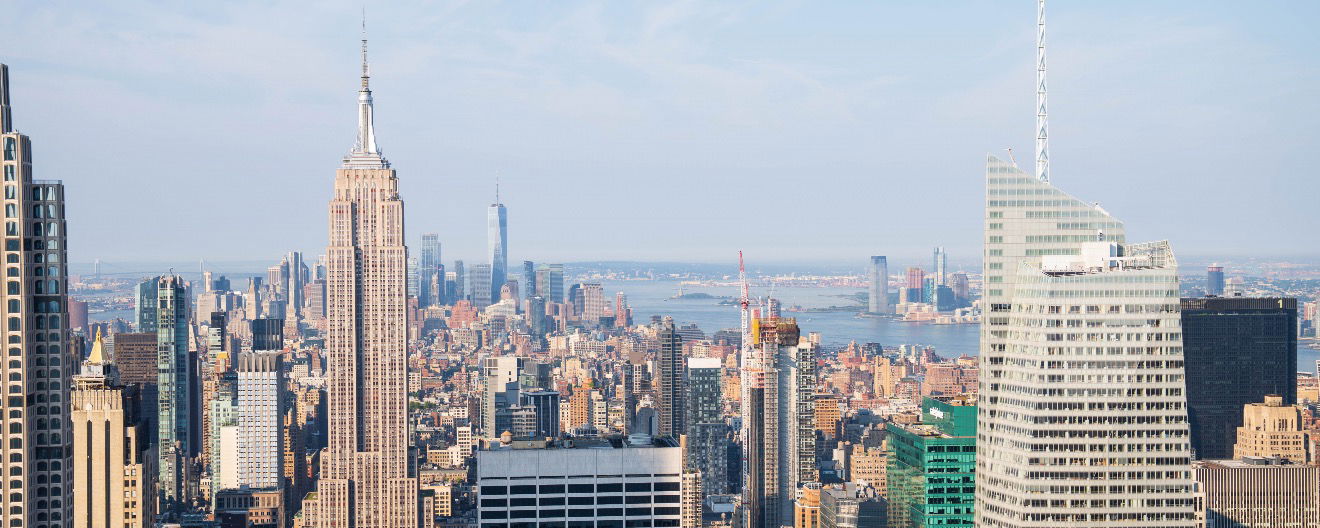 A beautiful view of New York City on Thursday morning.