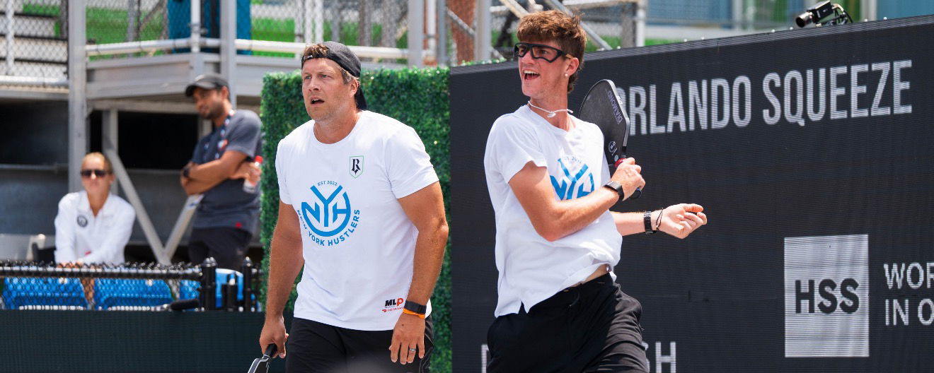 Erik Forsythe and Zane Ford competing for the New York Hustlers.