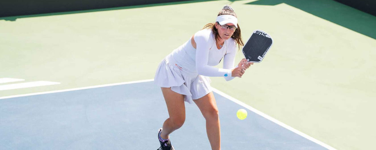 Rachel Rohrabacher competing for the Brooklyn Pickleball Team.