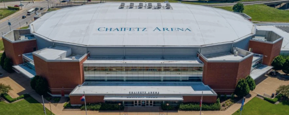 An outside view of Chaifetz Arena.