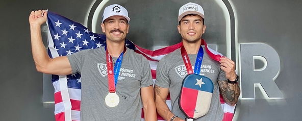 Firefighters Martin and Chris Robertson at the 2025 World Police & Fire Games.