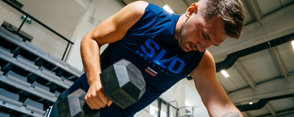 Luka Dončić at work in Croatia.