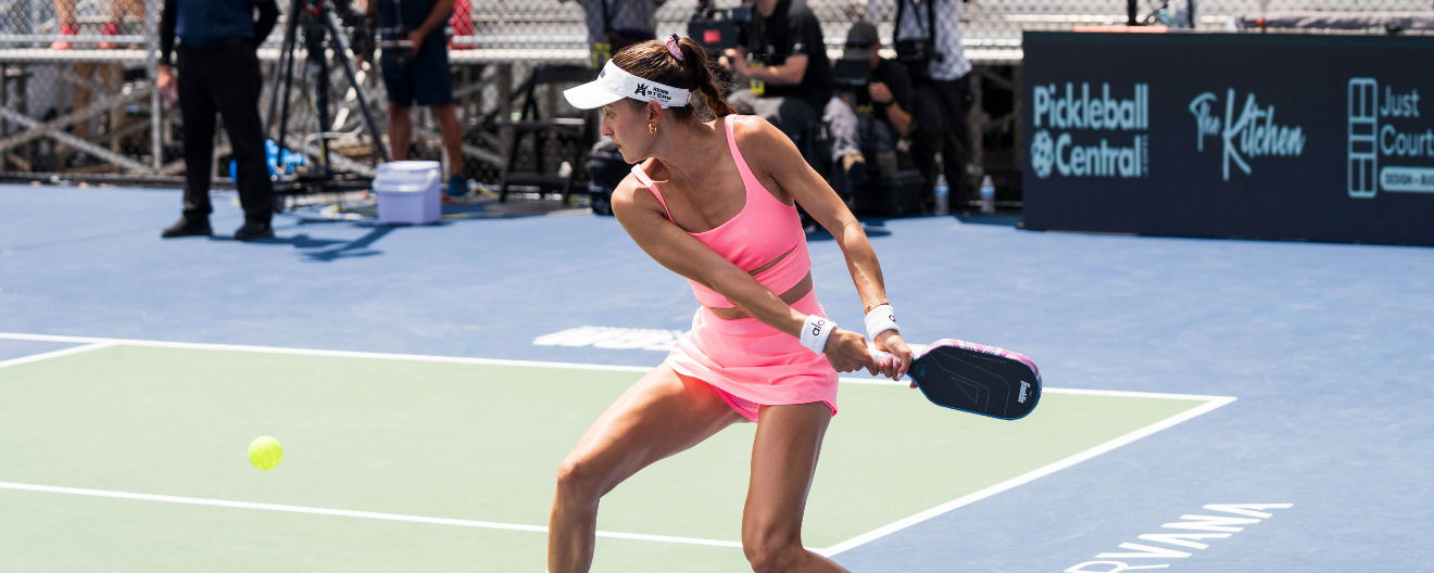 Parris Todd hitting a backhand.