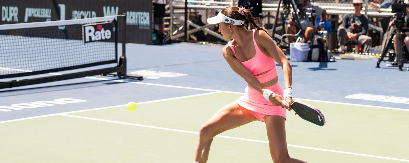 Parris Todd hitting a backhand.