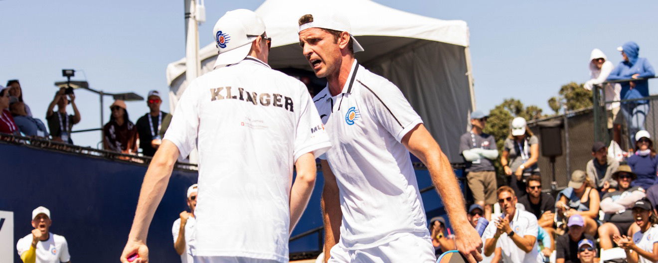 CJ Klinger and Andrei Daescu of the Columbus Sliders.