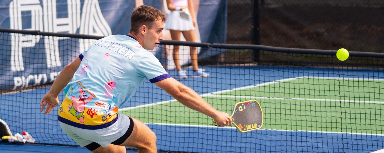 Dylan Frazier wearing a SpongeBob jersey on the court.