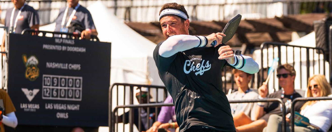 Anderson Scarpa competing for the Nashville Chefs at the DoorDash MLP Finals in New York City.