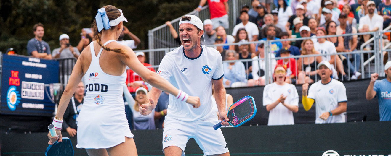 Parris Todd and Andrei Daescu on the court at the MLP Finals.