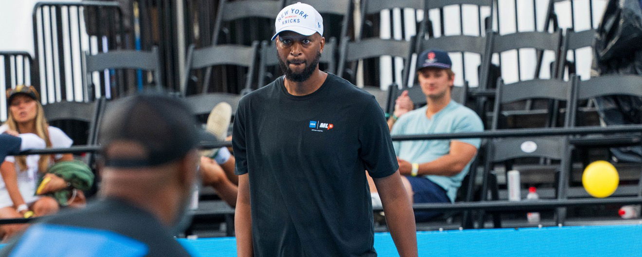John Wallace watching the ball.