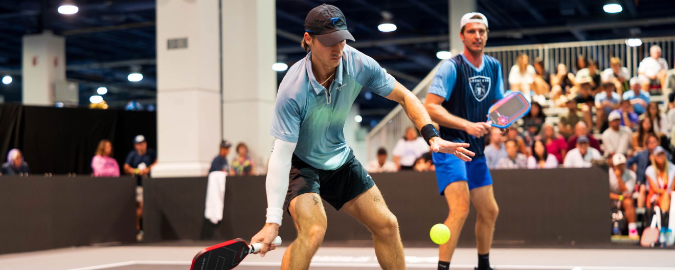 Christian Alshon and Andrei Daescu competing in men's doubles at the Walgreens Open at the Las Vegas Strip.
