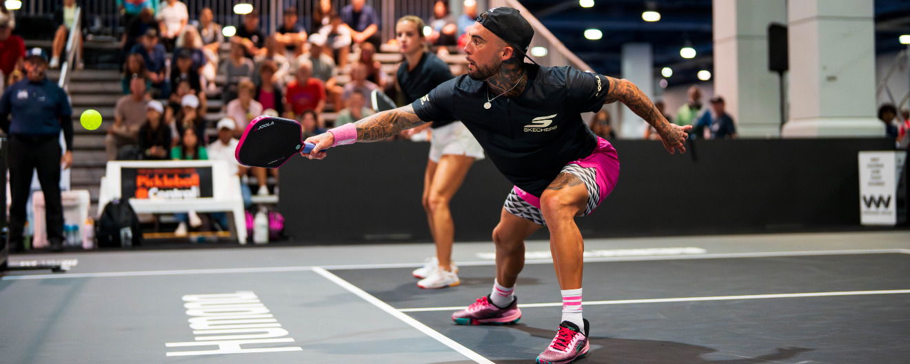 Tyson McGuffin and Kate Fahey competing at the Walgreens Open at the Las Vegas Strip.