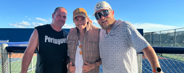 Bryon (left) and Taylor (right) went head-to-head for pickleball supremacy.