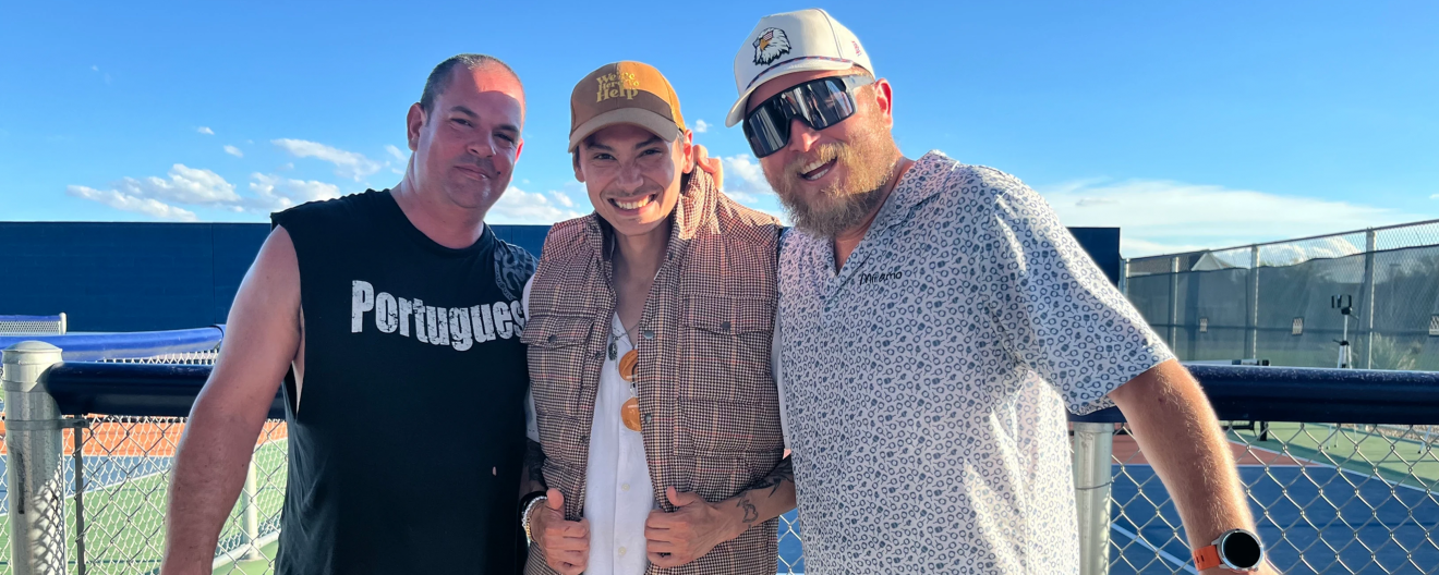 Bryon (left) and Taylor (right) went head-to-head for pickleball supremacy.