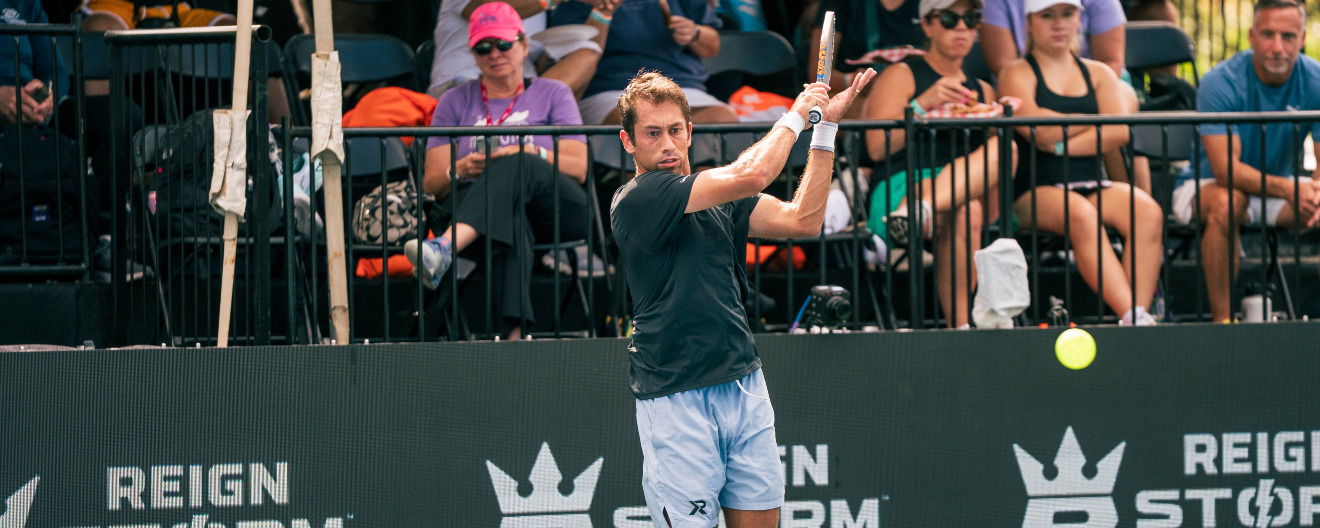 Zane Navratil competing at the Fasenra Virginia Beach Cup presented by JOOLA.