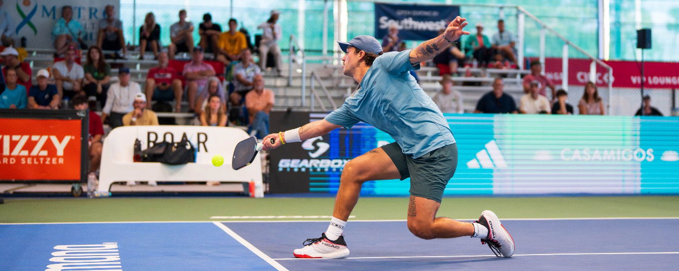 Michael Loyd playing pickleball.