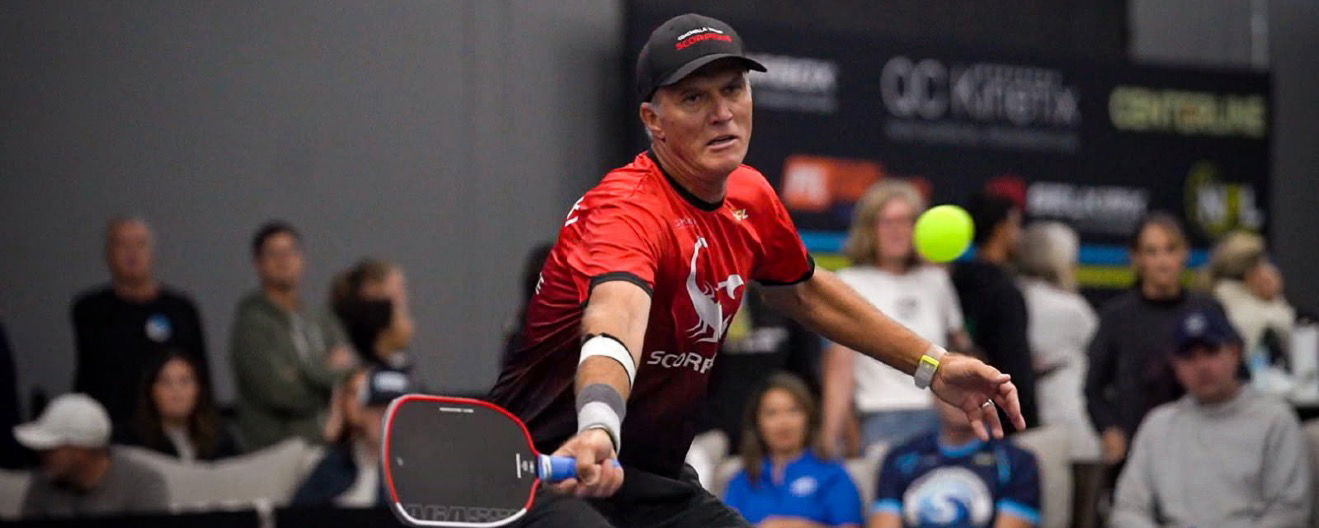 Marcin Rozpedski on the pickleball court.