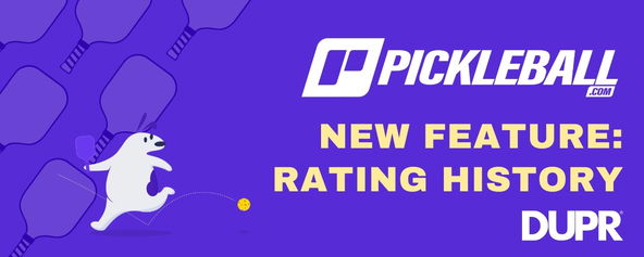 Rating History now LIVE on Pickleball.com