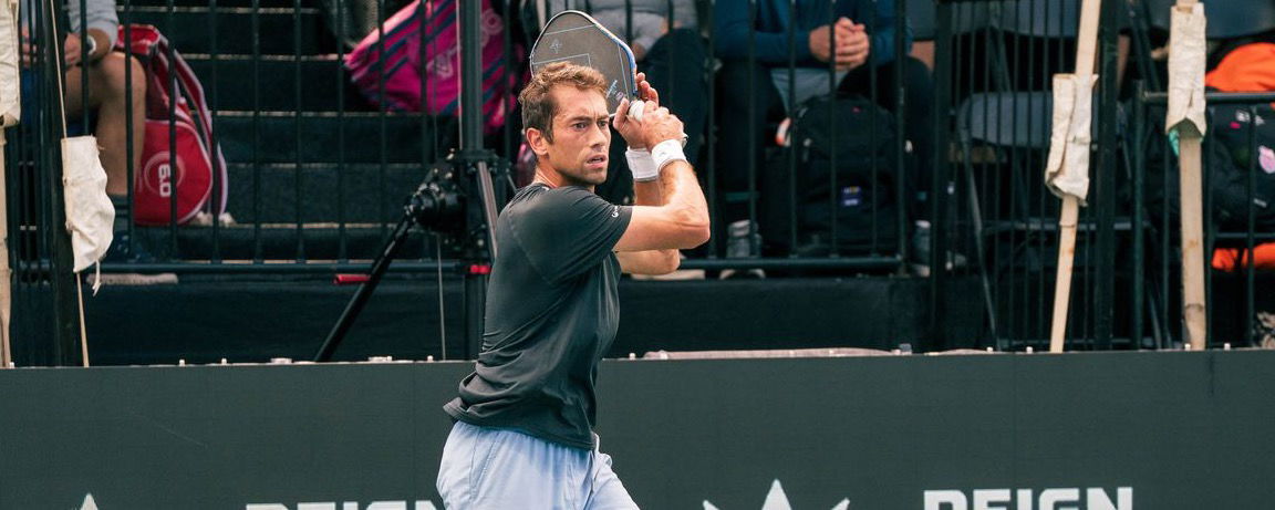 Zane Navratil playing pickleball