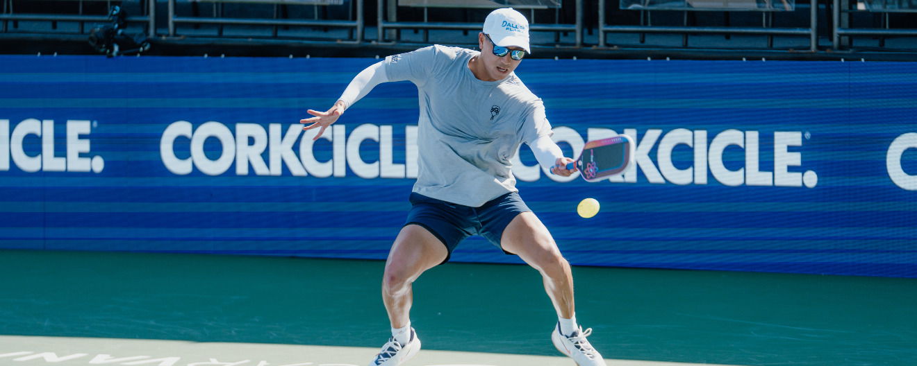 Augie Ge competing at the Jenius Bank Pickleball World Championships.
