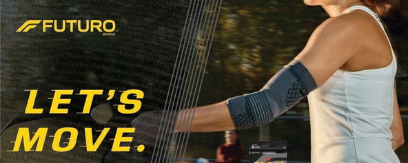 A woman showcasing the FUTURO Brand sleeve.