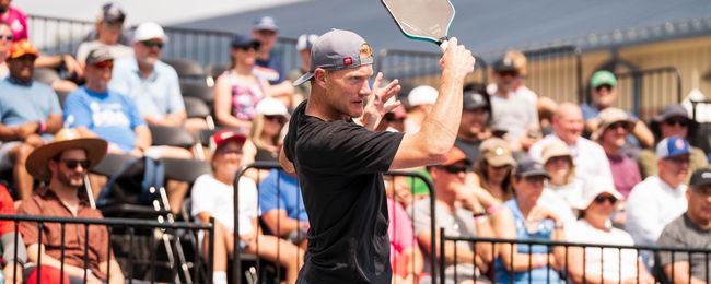 John Cincola playing pickleball.