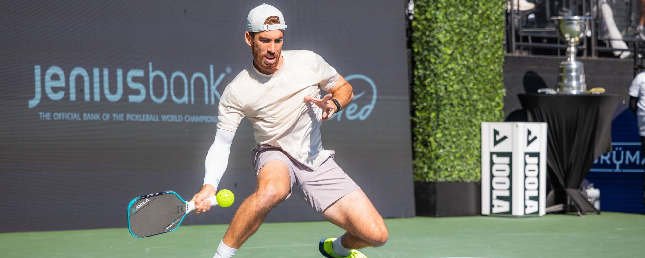 Federico Staksrud competing at the Jenius Bank Pickleball World Championships.