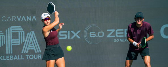 Anna Bright and Eric Oncins competing at the Veolia Lakeland Open presented by Six Zero.