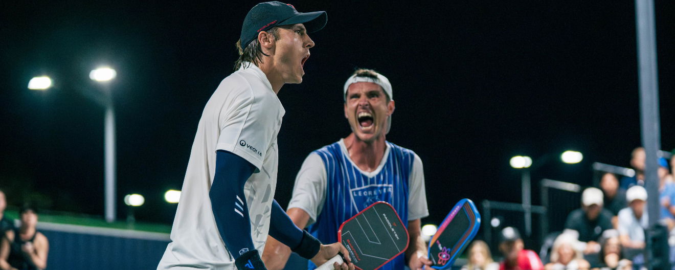 Christian Alshon and Andrei Daescu celebrating their victory at the Veolia Lakeland Open presented by Six Zero.