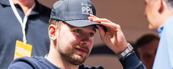 Luka Dončić on the court for the Lakers.