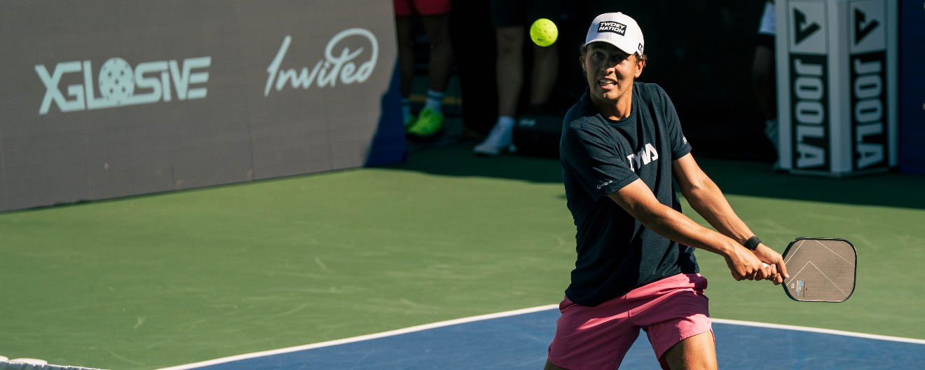 Connor Garnett competing at the Jenius Bank Pickleball World Championships.