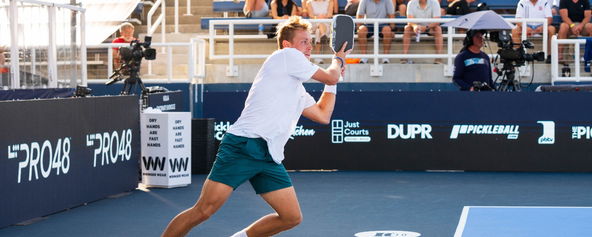 Max Freeman playing pickleball.