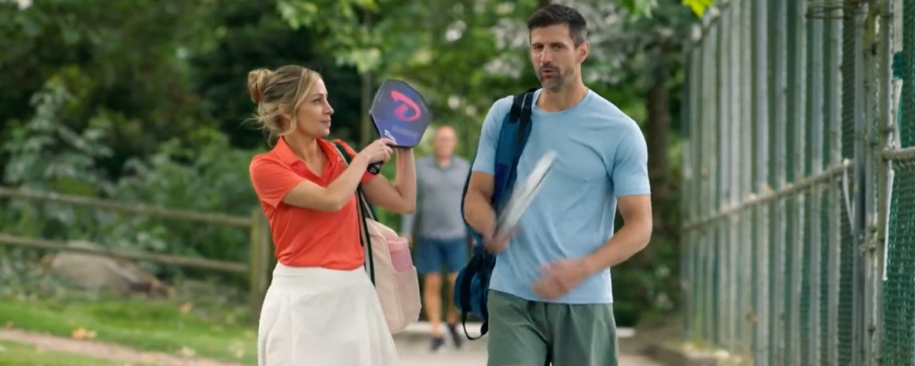 Actors Zibby Allen and James Lafferty performing a scene.