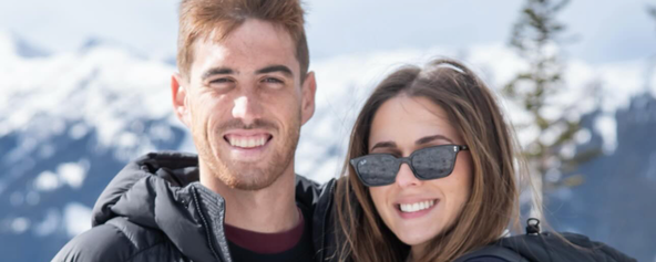 Federico Staksrud and Selena Sherifi smiling in Aspen.