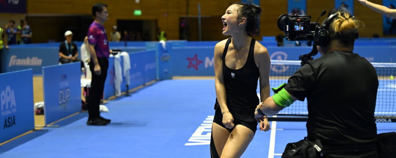 Alix Truong competing in Asia earlier this year.