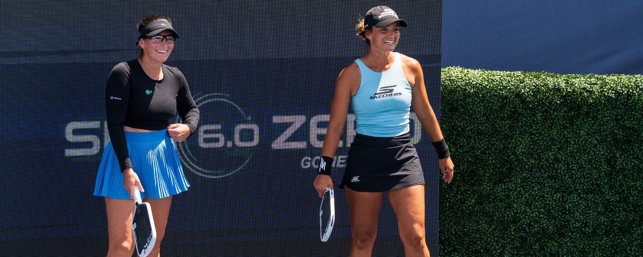 Rachel Rohrabacher and Catherine Parenteau competing together in June.