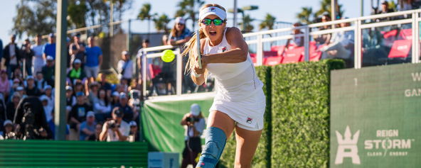 Anna Leigh Waters competing at Mission Hills Country Club in January 2025.