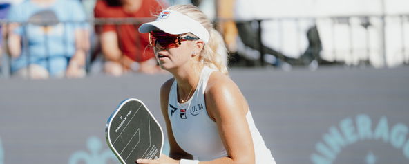 Anna Leigh Waters competing with her Paddletek paddle at the 2025 Jenius Bank Pickleball World Championships in Dallas, TX.