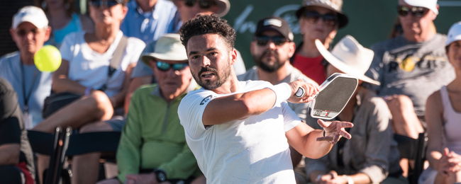 Noe Khlif competing at the 2026 PPA Masters in Palm Springs, CA.