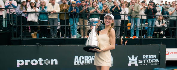 Parris Todd celebrating her women's singles title at the Pickleball Central Indoor National Championships in Lakeville, MN.