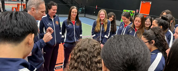 Montgomery Country Public Schools' Athletic Director Jeff Sullivan addressing students.