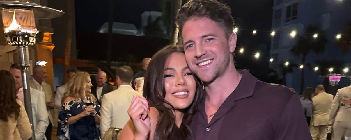 Jackie Redmond and Emmett Blois at a wedding together.